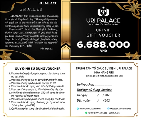 URI PALACE đã gửi tới nhiều Quý khách hàng thân thiết
